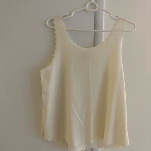 Scalloped Cream Blouse